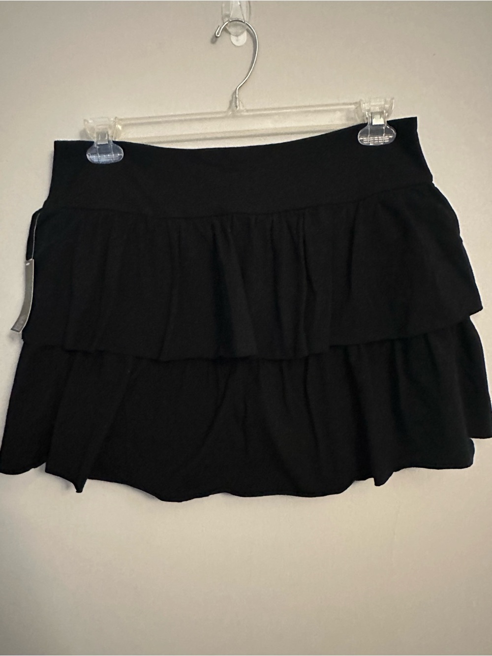 wild fable Black Tiered Ruffle Mini Skort